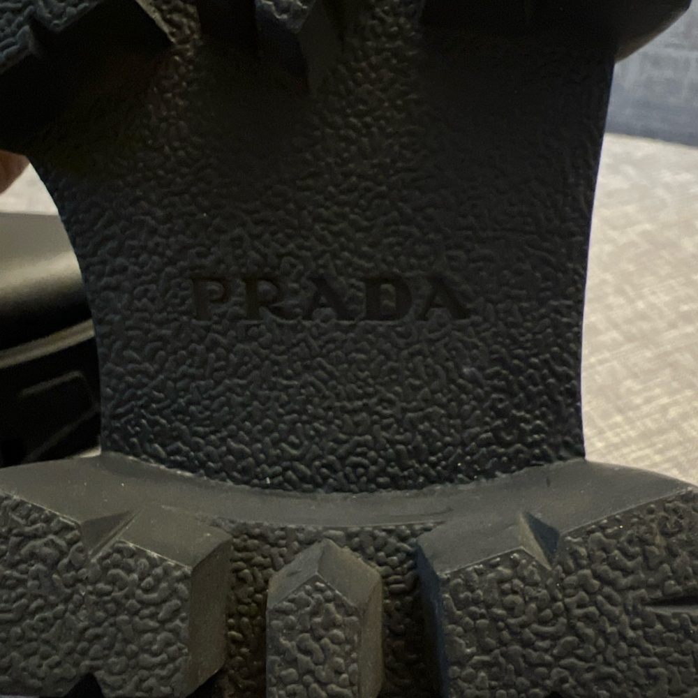 Prada Sleek Black Lace-Up Boots - Picture 15 of 16